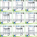 BDT201A New 2 tier abs hospital trolley serving utility cart